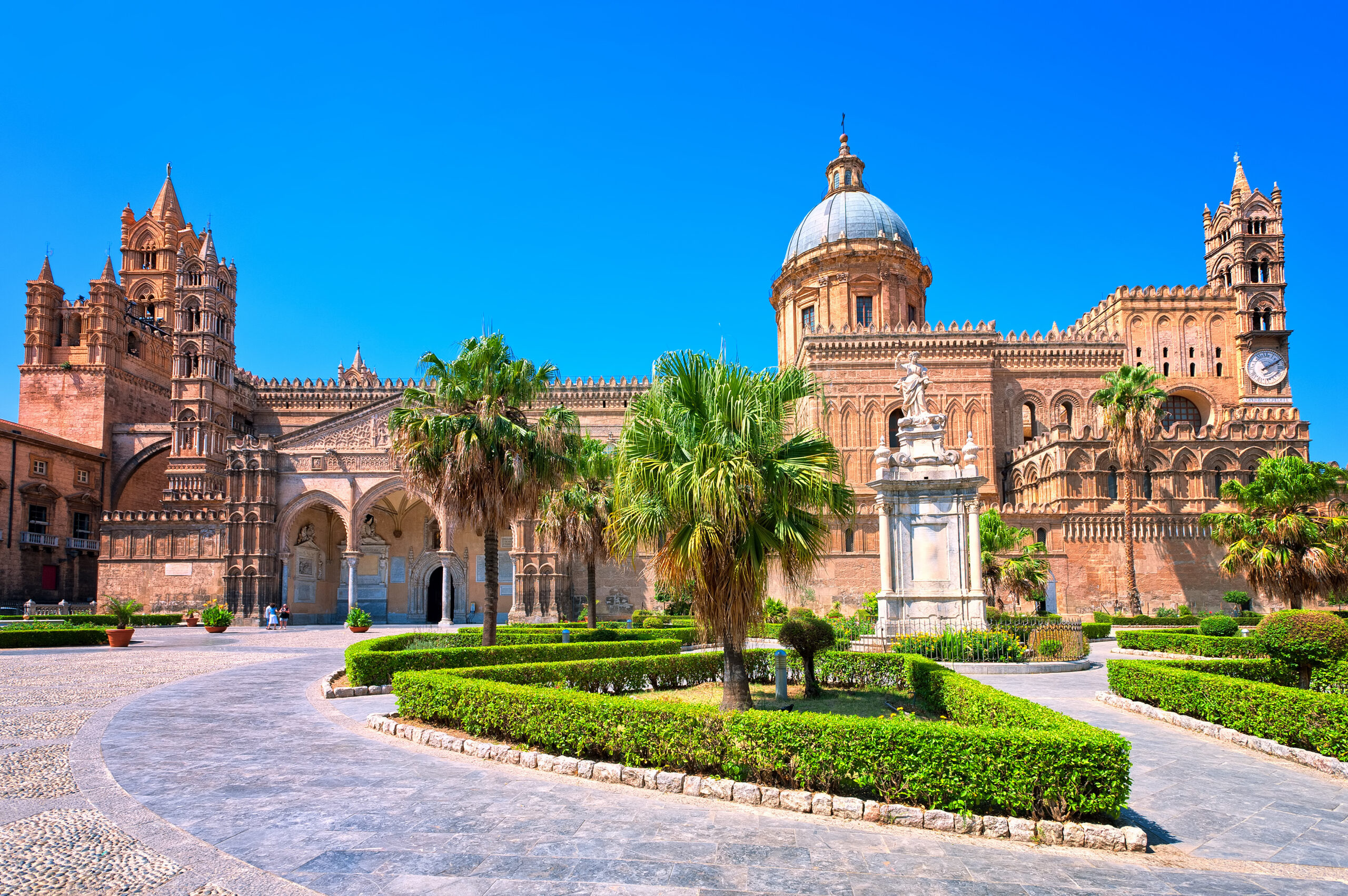 Cathedral of Palermo is a prominent landmark in Sicily, Italy